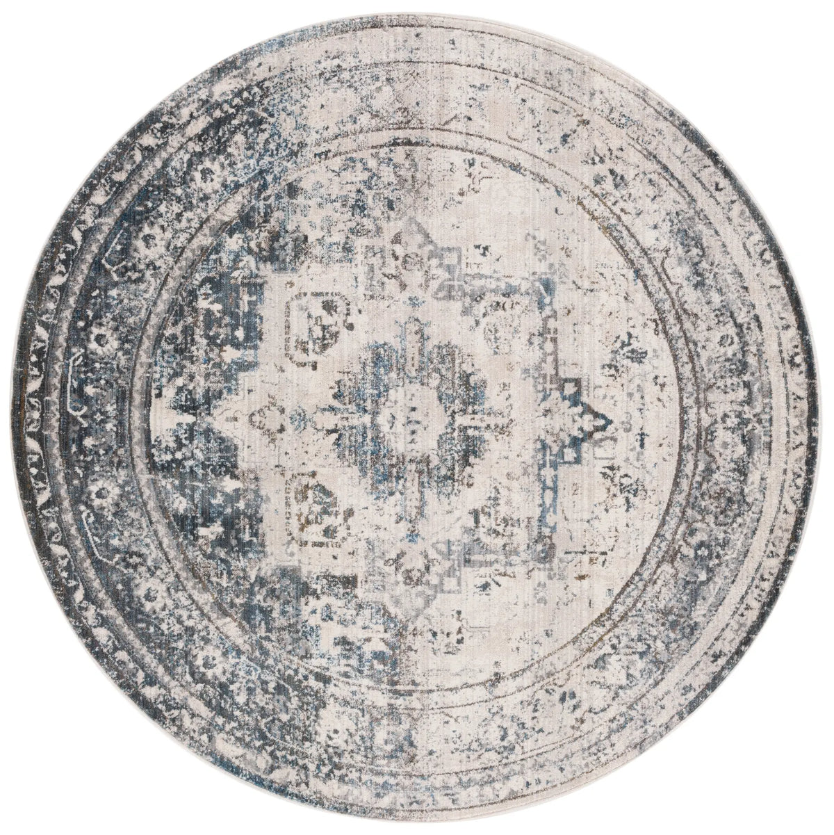 Safavieh Vintage Persian 5'-0" x 5'-0" Rug in Ivory / Blue