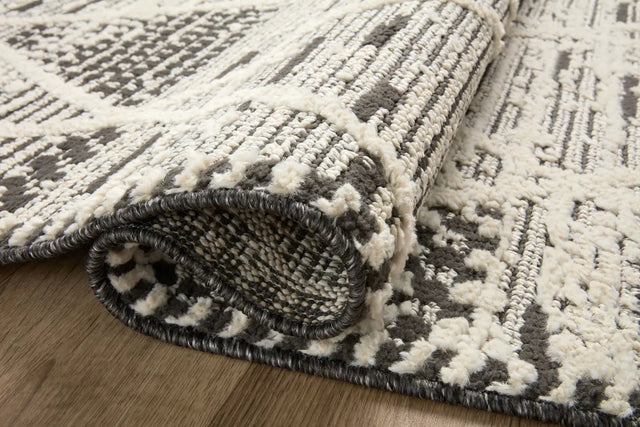 Loloi Fabian Fab-03 Charcoal/Ivory Rug - pile height