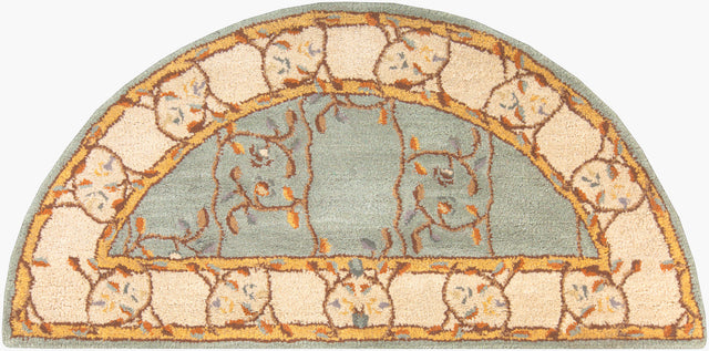 Livabliss Caesar Cae-1100 Slate Gray / Oyster Gray / Brown Rugs - novelty flat view