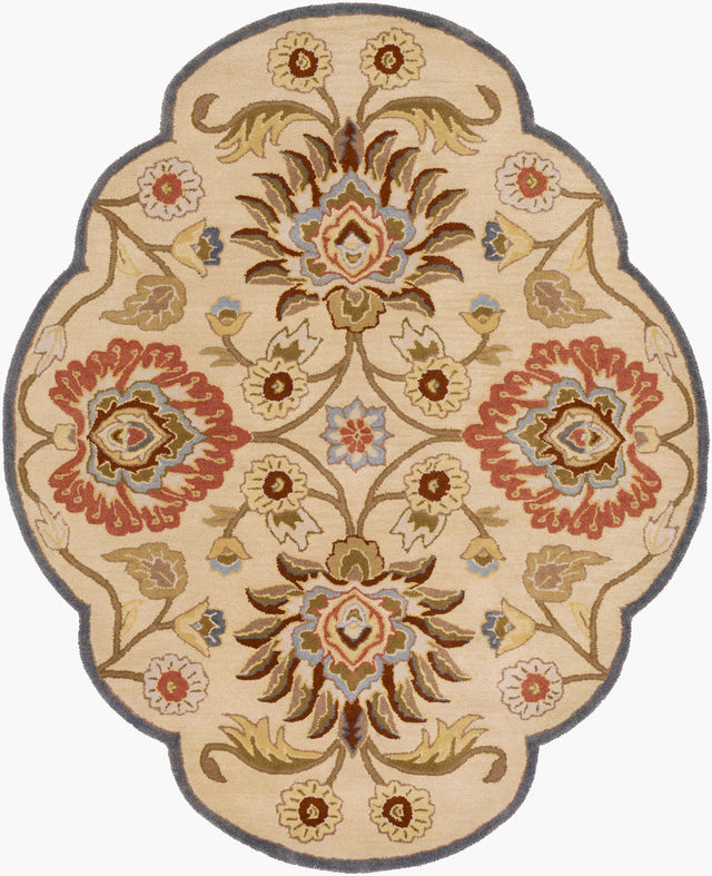 Livabliss Caesar Cae-1116 Khaki / Night Sky / Brick Red Rugs - novelty flat view