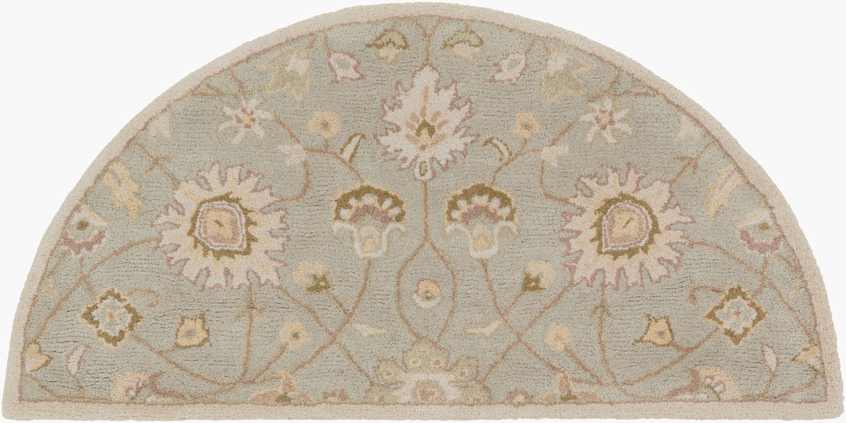 Livabliss Caesar Cae-1121 Bone / Pigeon Gray / Palm Green Rugs - novelty flat view