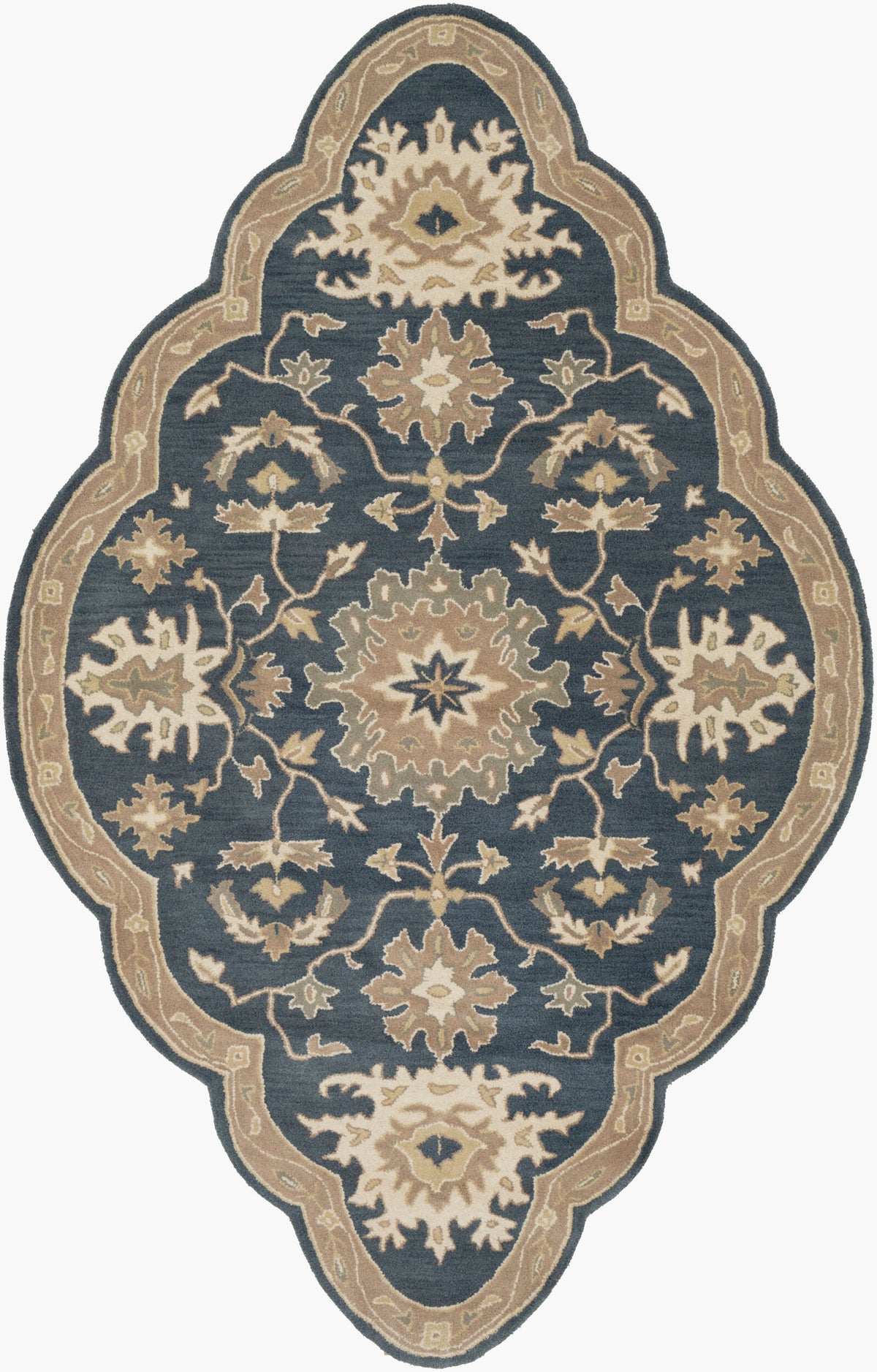 Livabliss Caesar Cae-1154 Navy / Taupe / Moss / Beige / Olive Rugs - novelty flat view
