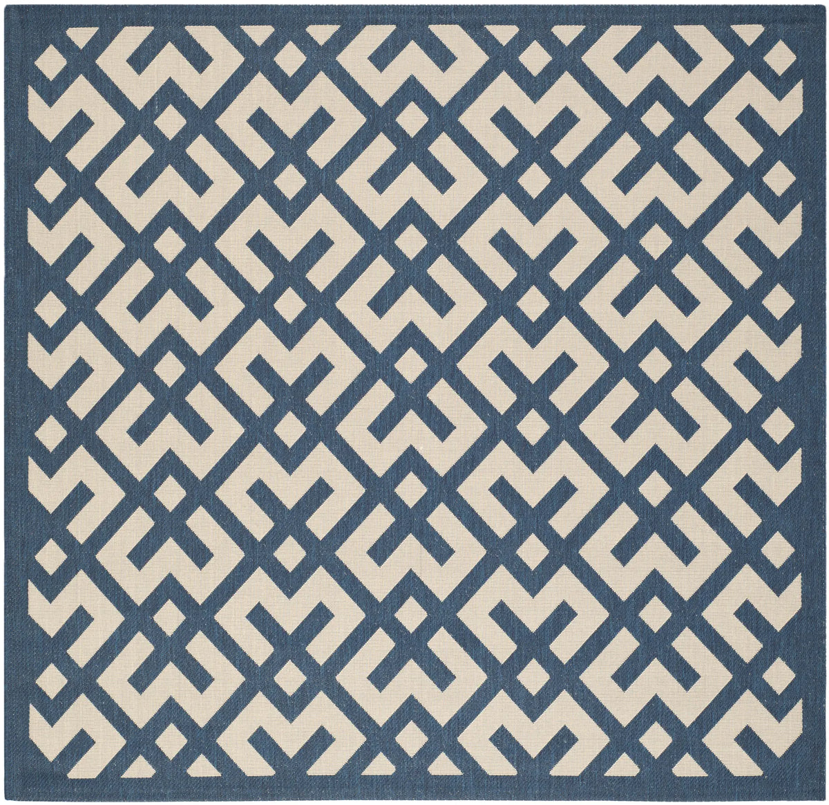 Safavieh Courtyard 6'-7" x 6'-7" Rug in Navy / Beige