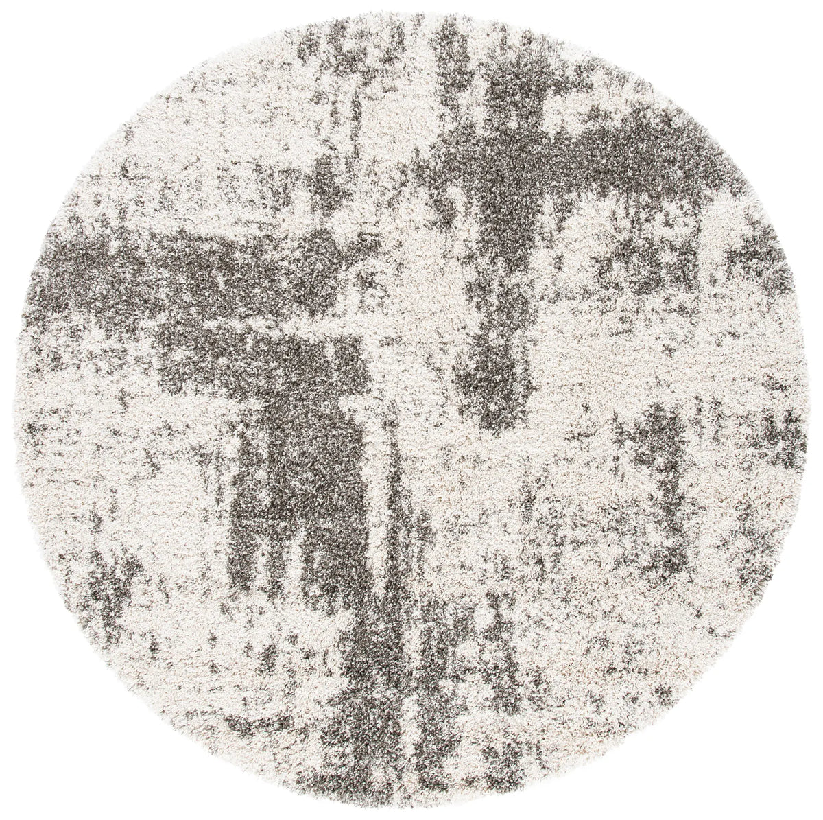 Safavieh Hudson Shag 7'-0" x 7'-0" Rug in Ivory / Grey
