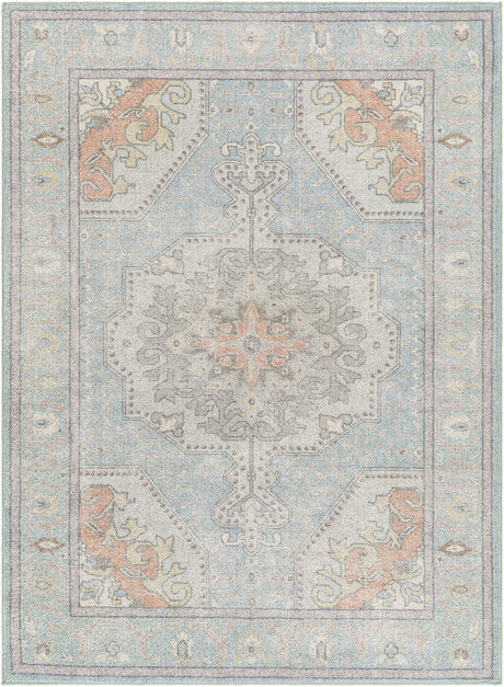Surya Calhoun Cah-2300 Denim, Slate, Gray, Light Beige, Plum, Light Brown Rug.