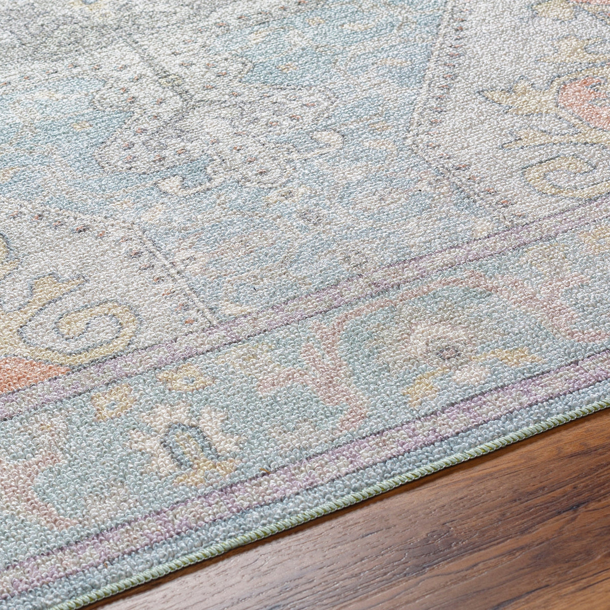 Surya Calhoun Cah-2300 Denim, Slate, Gray, Light Beige, Plum, Light Brown Rug.
