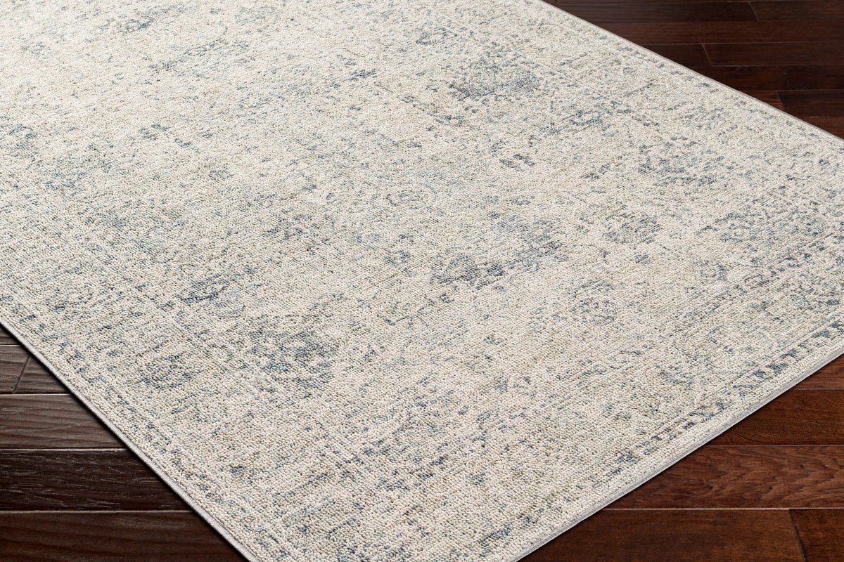 Surya Calhoun Cah-2301 Pale Slate, Light Grey, Sterling Grey, Silver, Metallic - Silver, Ash, Pewter Rug.