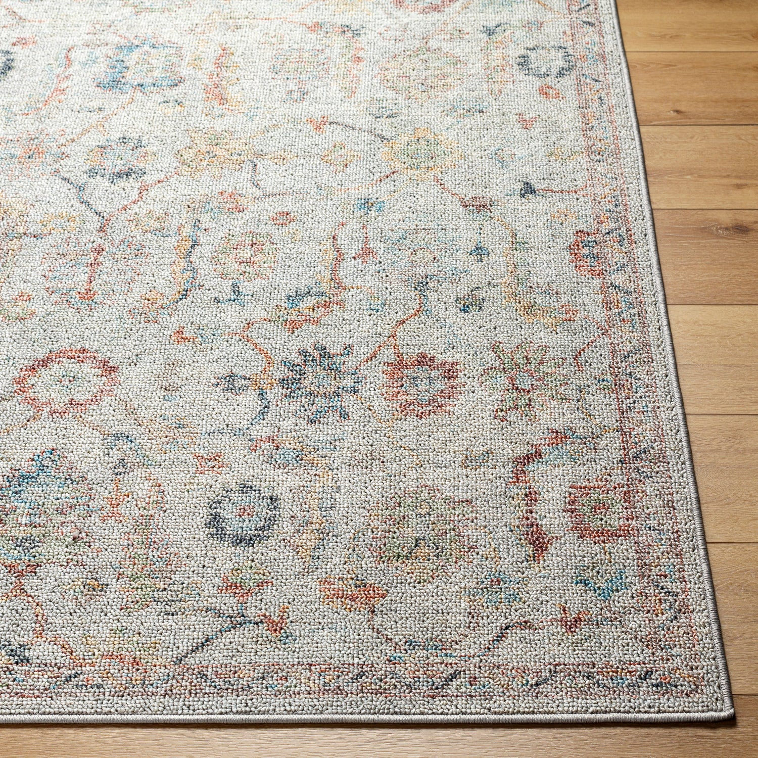 Surya Calhoun Cah-2303 Slate, Aqua, Plum, Burnt Orange, Dark Blue, White Rug.