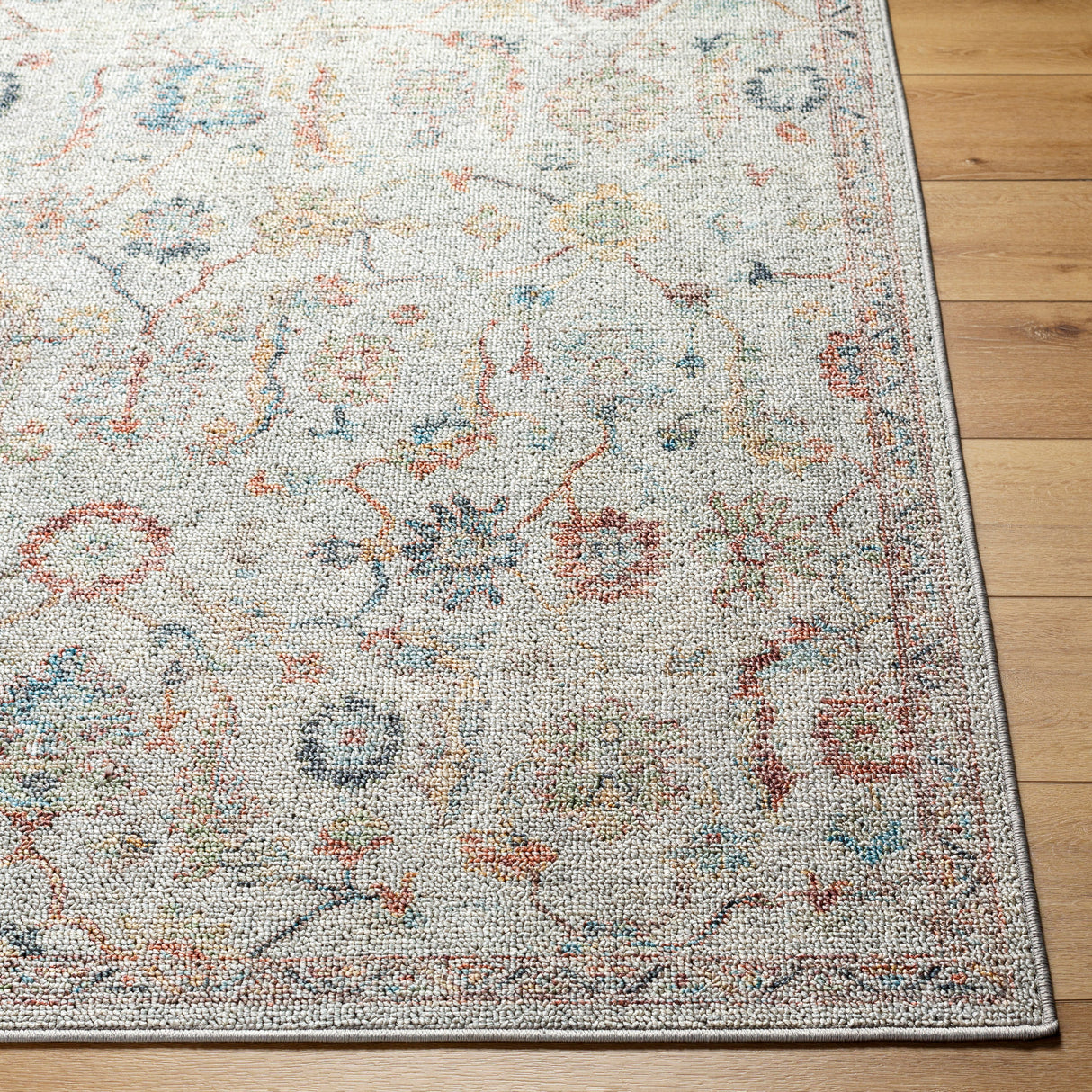 Surya Calhoun Cah-2303 Slate, Aqua, Plum, Burnt Orange, Dark Blue, White Rug.