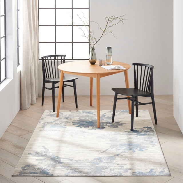 Calvin Klein Home Ck005 Enchanting Ech01 Ivory/Grey/Blue Rugs.