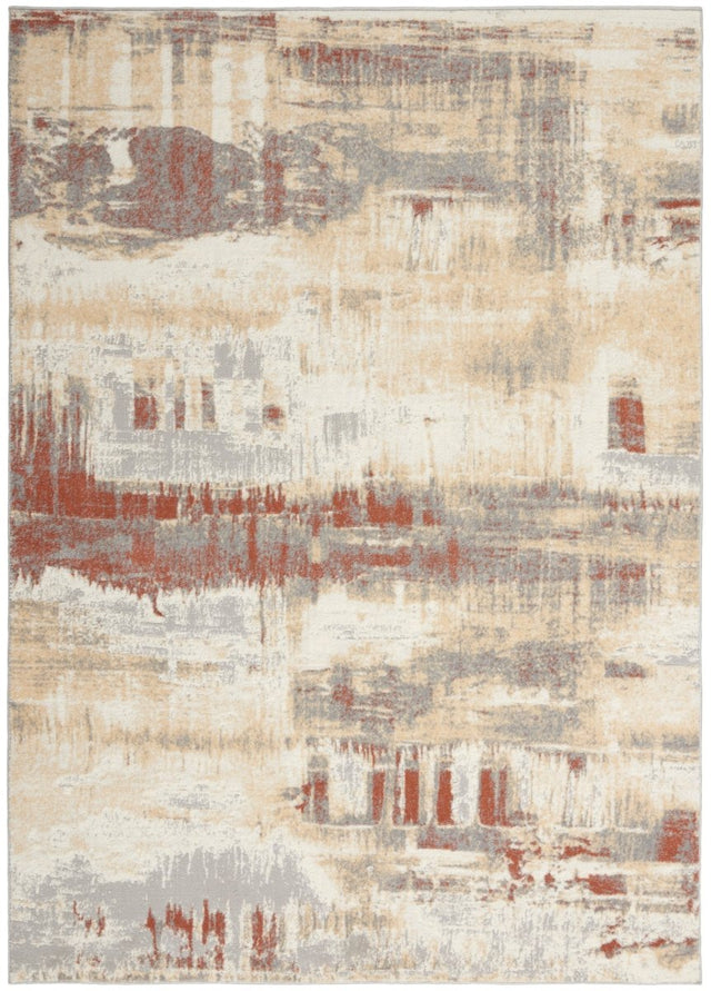 Calvin Klein Home Ck005 Enchanting Ech02 Grey/Rust Rugs.