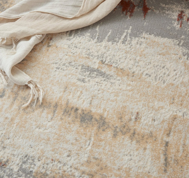 Calvin Klein Home Ck005 Enchanting Ech02 Grey/Rust Rugs.