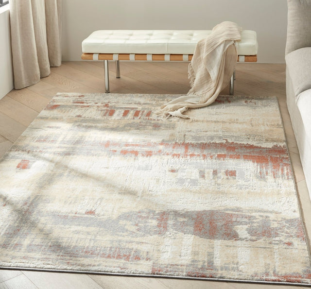 Calvin Klein Home Ck005 Enchanting Ech02 Grey/Rust Rugs.
