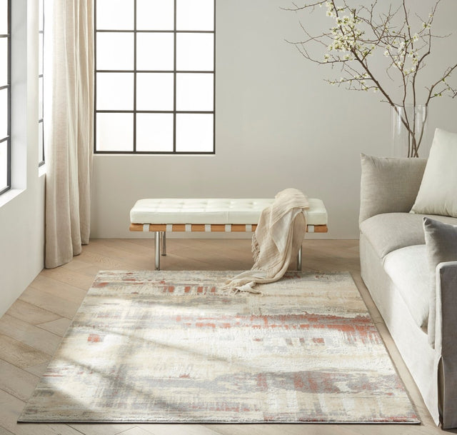 Calvin Klein Home Ck005 Enchanting Ech02 Grey/Rust Rugs.