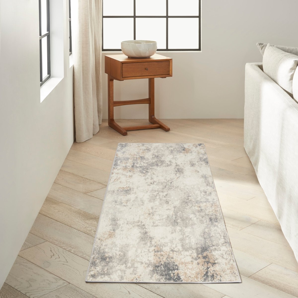Calvin Klein Home Ck005 Enchanting Ech07 Ivory Grey Rug.