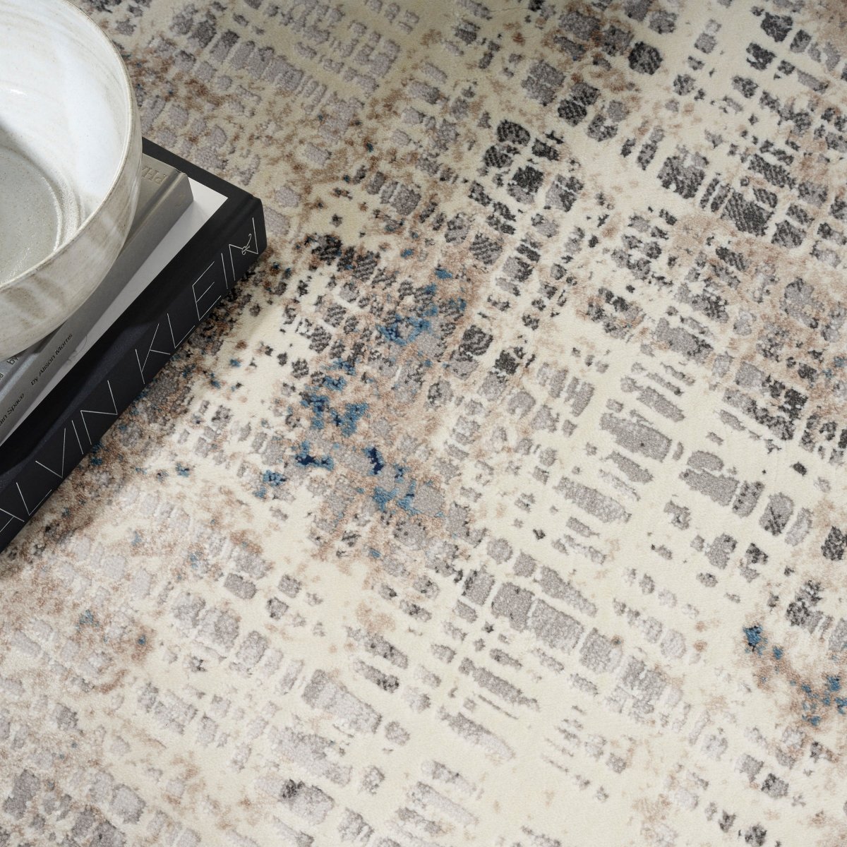 Calvin Klein Home Ck022 Infinity Ifn01 Blue Multicolor Rug.