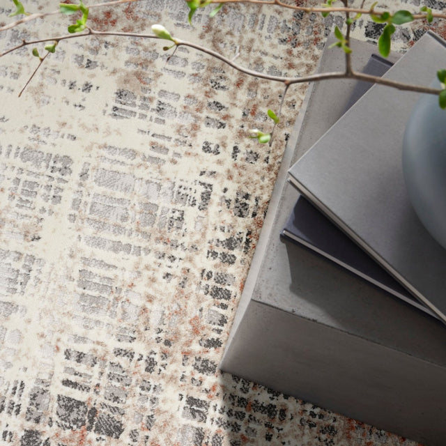 Calvin Klein Home Ck022 Infinity Ifn01 Rust Multicolor Rug.