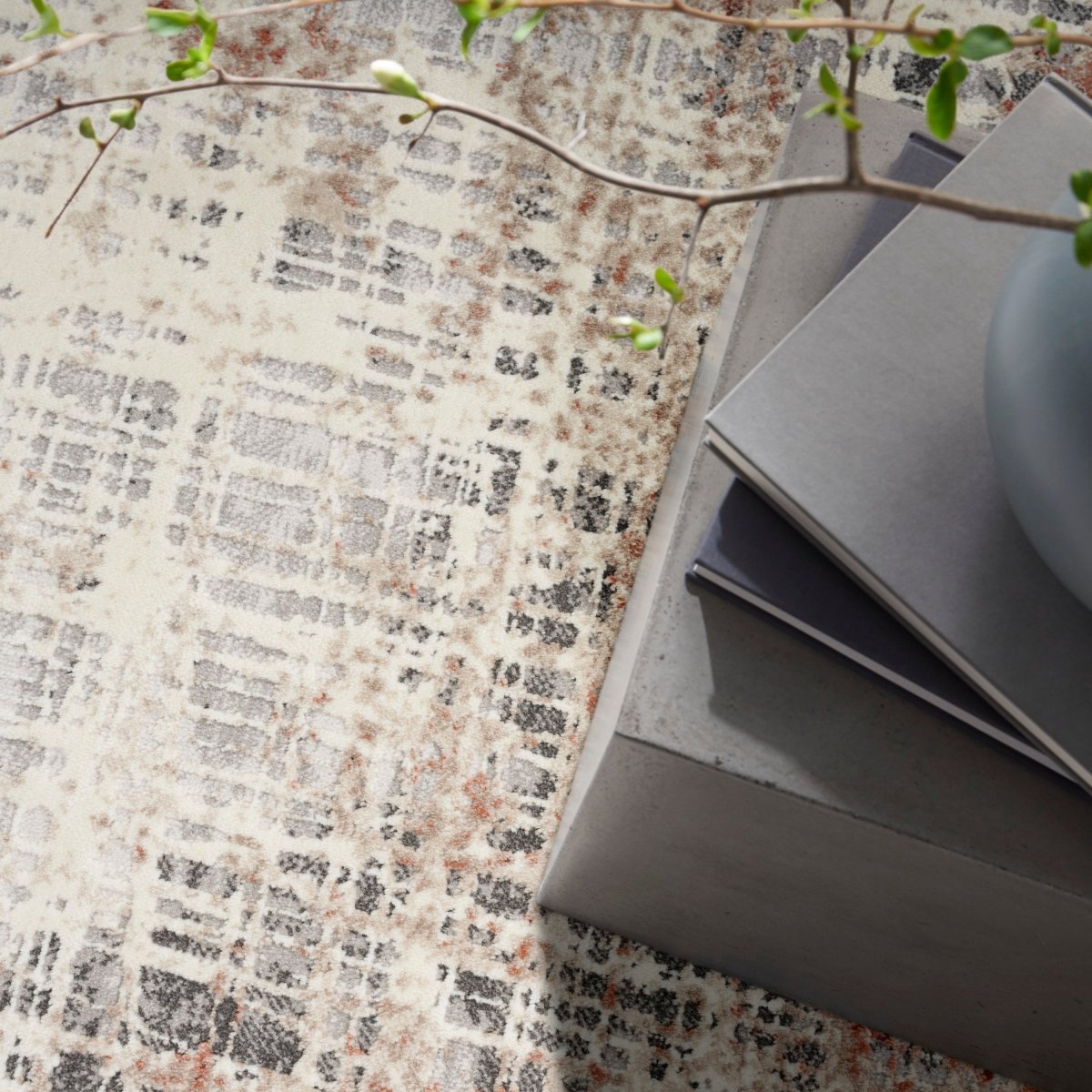 Calvin Klein Home Ck022 Infinity Ifn01 Rust Multicolor Rug.
