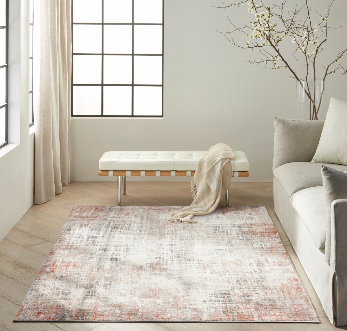 Calvin Klein Home Ck022 Infinity Ifn01 Rust Multicolor Rug.