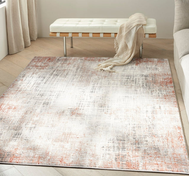 Calvin Klein Home Ck022 Infinity Ifn01 Rust Multicolor Rug.