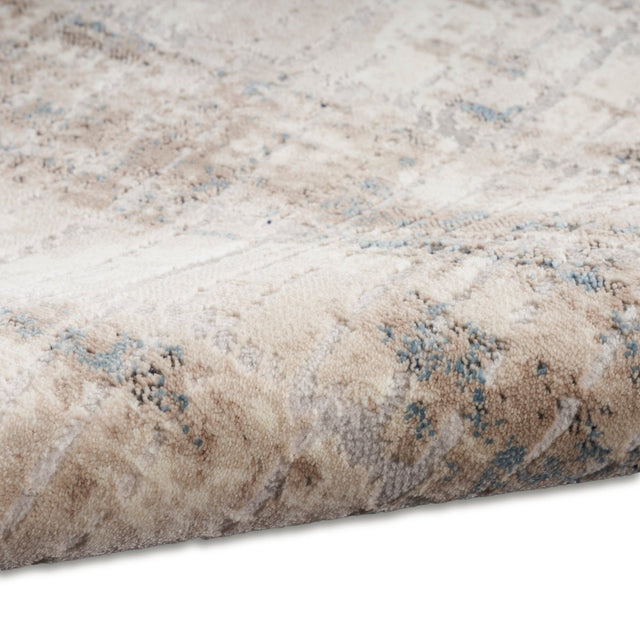 Calvin Klein Home Ck022 Infinity Ifn02 Ivory Grey Blue Rug.