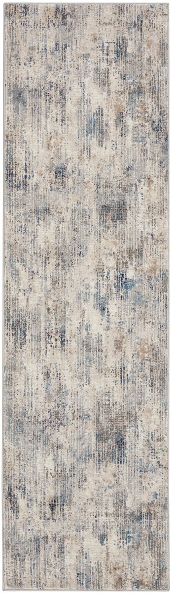 Calvin Klein Home Ck022 Infinity Ifn04 Ivory Grey Blue Rug.