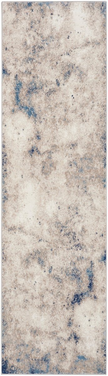 Calvin Klein Home Ck022 Infinity Ifn05 Ivory Grey Blue Rug.