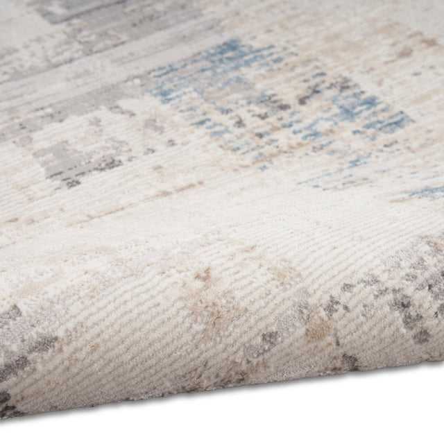 Calvin Klein Home Ck022 Infinity Ifn06 Ivory Grey Blue Rug.