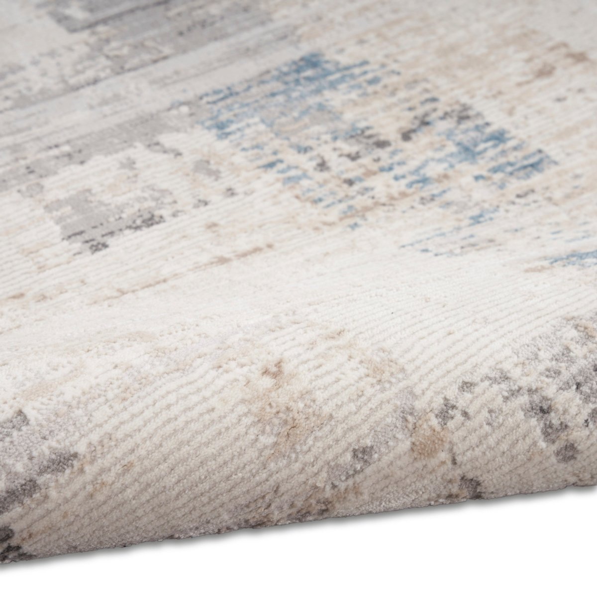 Calvin Klein Home Ck022 Infinity Ifn06 Ivory Grey Blue Rug.
