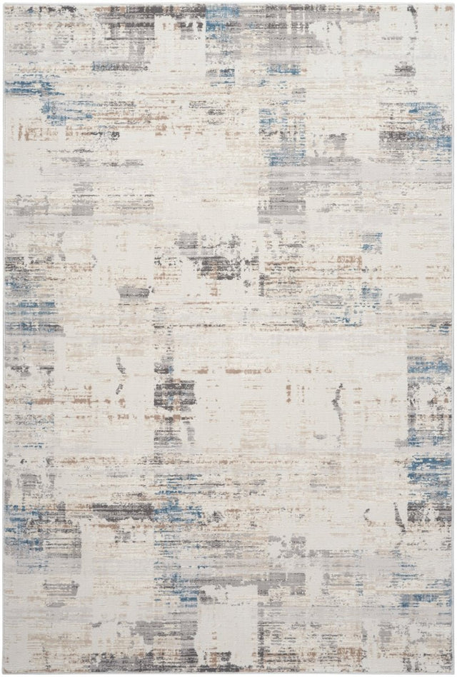Calvin Klein Home Ck022 Infinity Ifn06 Ivory Grey Blue Rug.