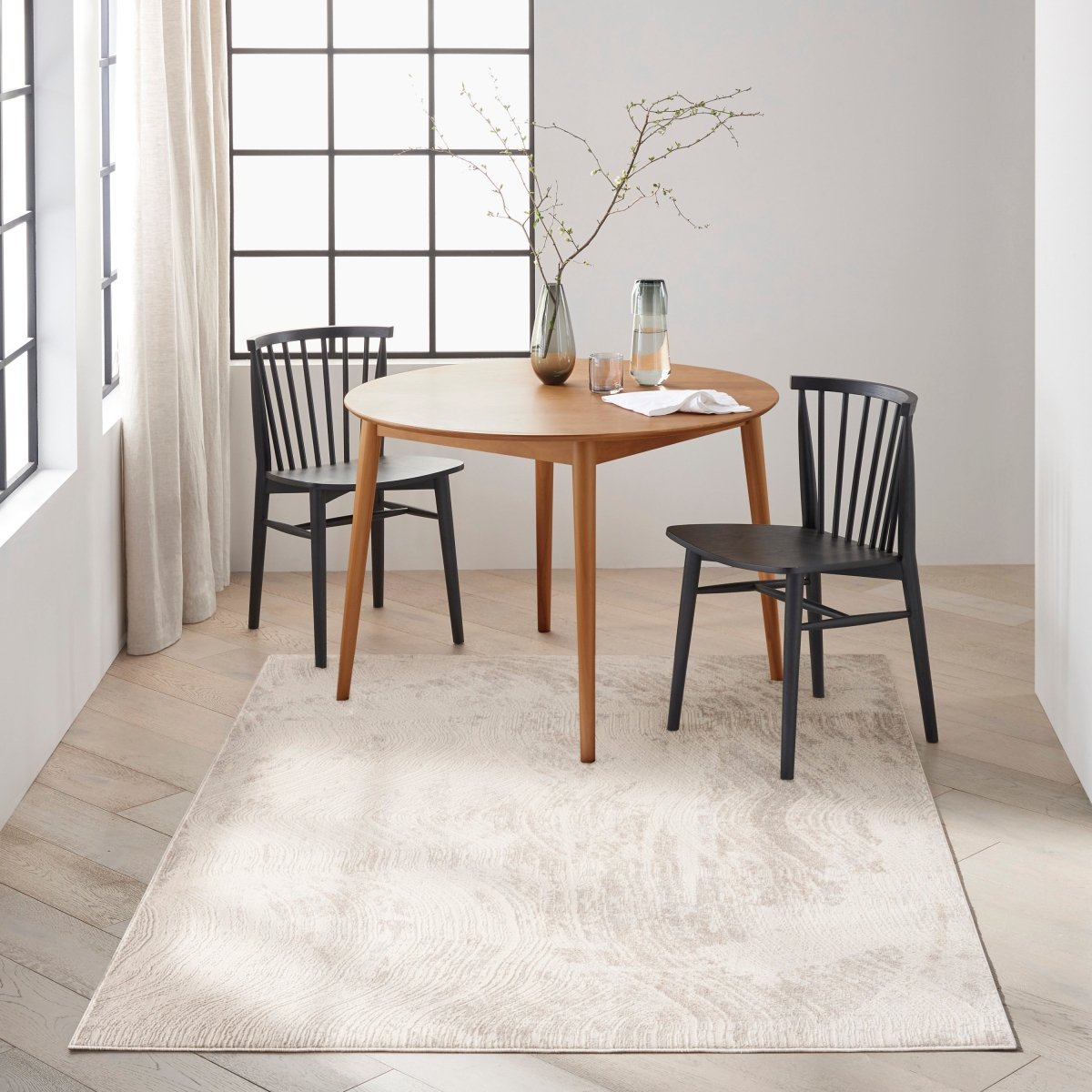 Calvin Klein Home Ck024 Irradiant Irr04 Silver Grey Rug.