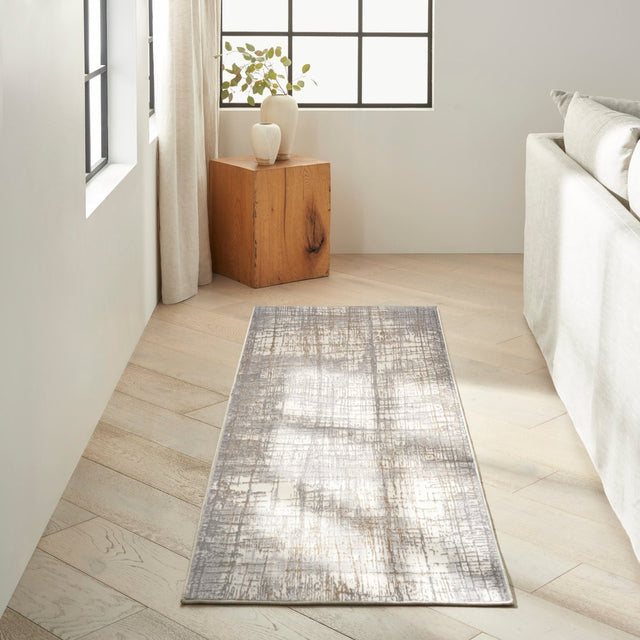 Calvin Klein Home Ck950 Rush Ck950 Ivory/Grey Rug.