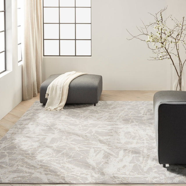 Calvin Klein Home Ck950 Rush Ck956 Grey Ivory Rug.