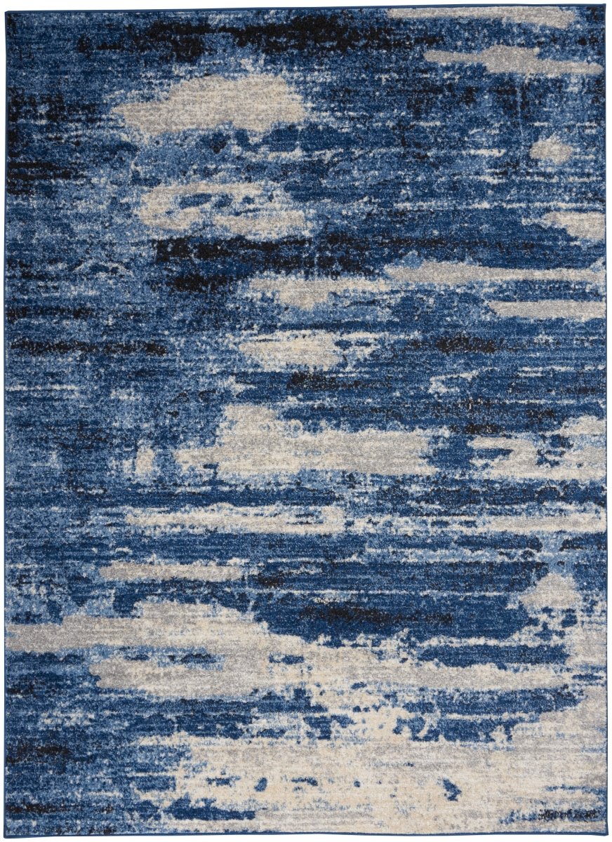 Calvin Klein Home River Flow Rfv01 Blue/Grey Rugs.