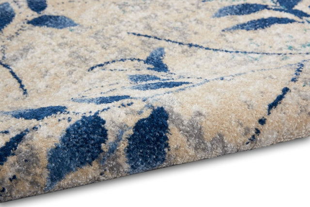 Calvin Klein Home River Flow Rfv03 Beige/Navy Rugs.