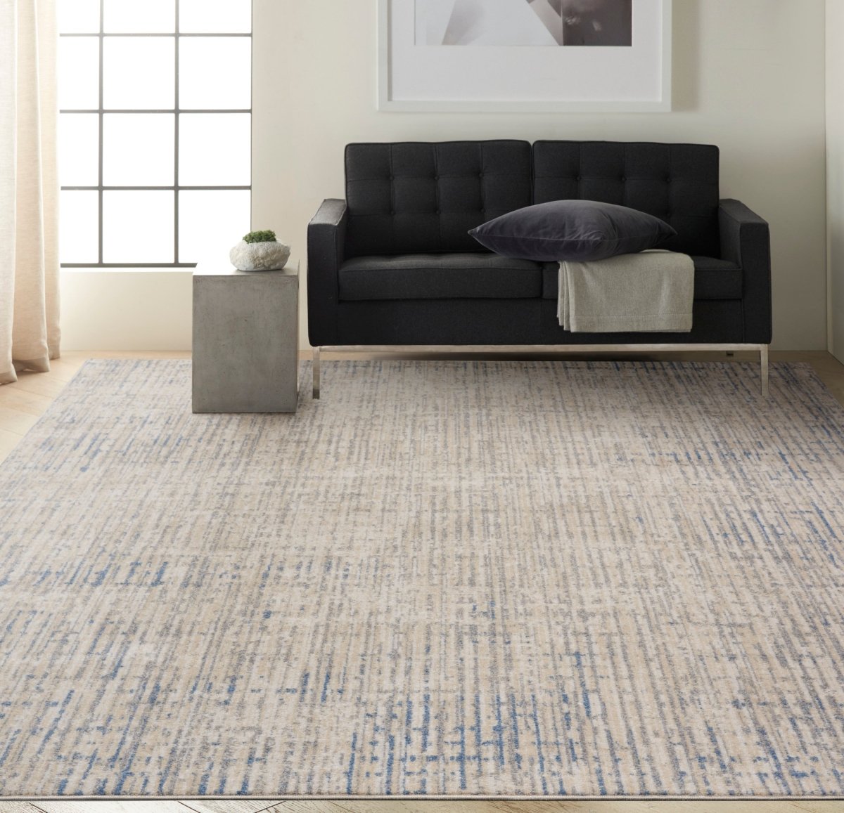 Calvin Klein Home River Flow Rfv04 Beige Grey Rugs.