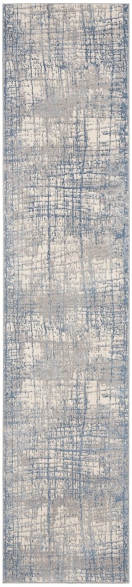 Calvin Klein Home Rush Ck950 Ivory Blue Rugs.