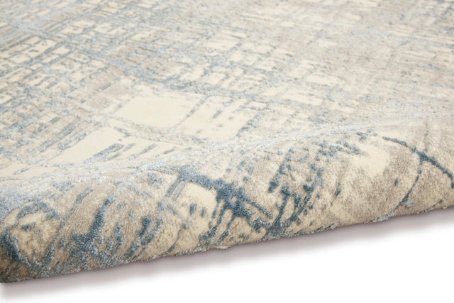 Calvin Klein Home Rush Ck950 Ivory Blue Rugs.