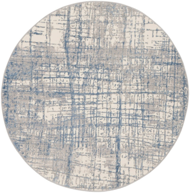 Calvin Klein Home Rush Ck950 Ivory Blue Rugs.