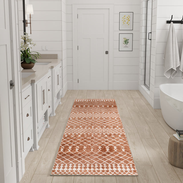 Nourison Astra Machine Washable ASW10 Machine Made Copper Rug
