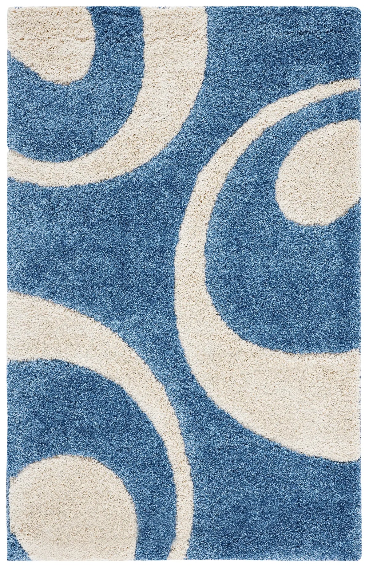 Safavieh Florida Shag 3'-3" x 5'-3" Rug in Blue / Ivory