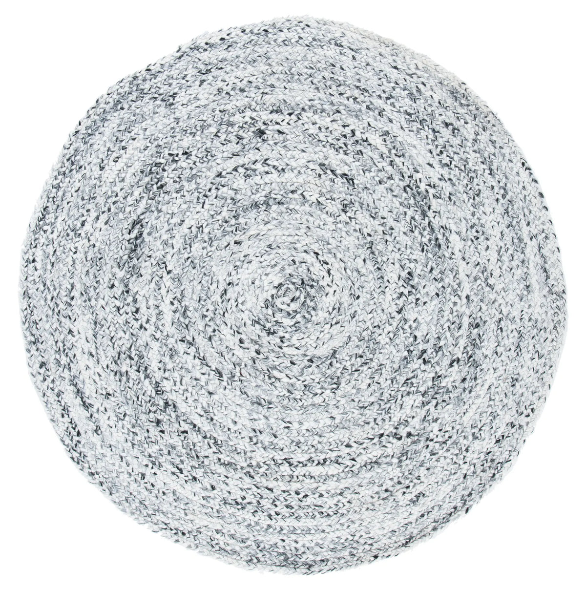 Safavieh Braided 5'-0" x 5'-0" Rug in Ivory / Black