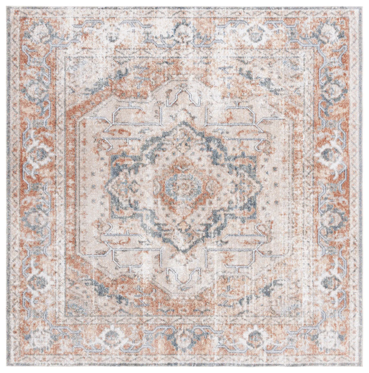 Safavieh Baltimore 6'-7" x 6'-7" Rug in Beige / Rust