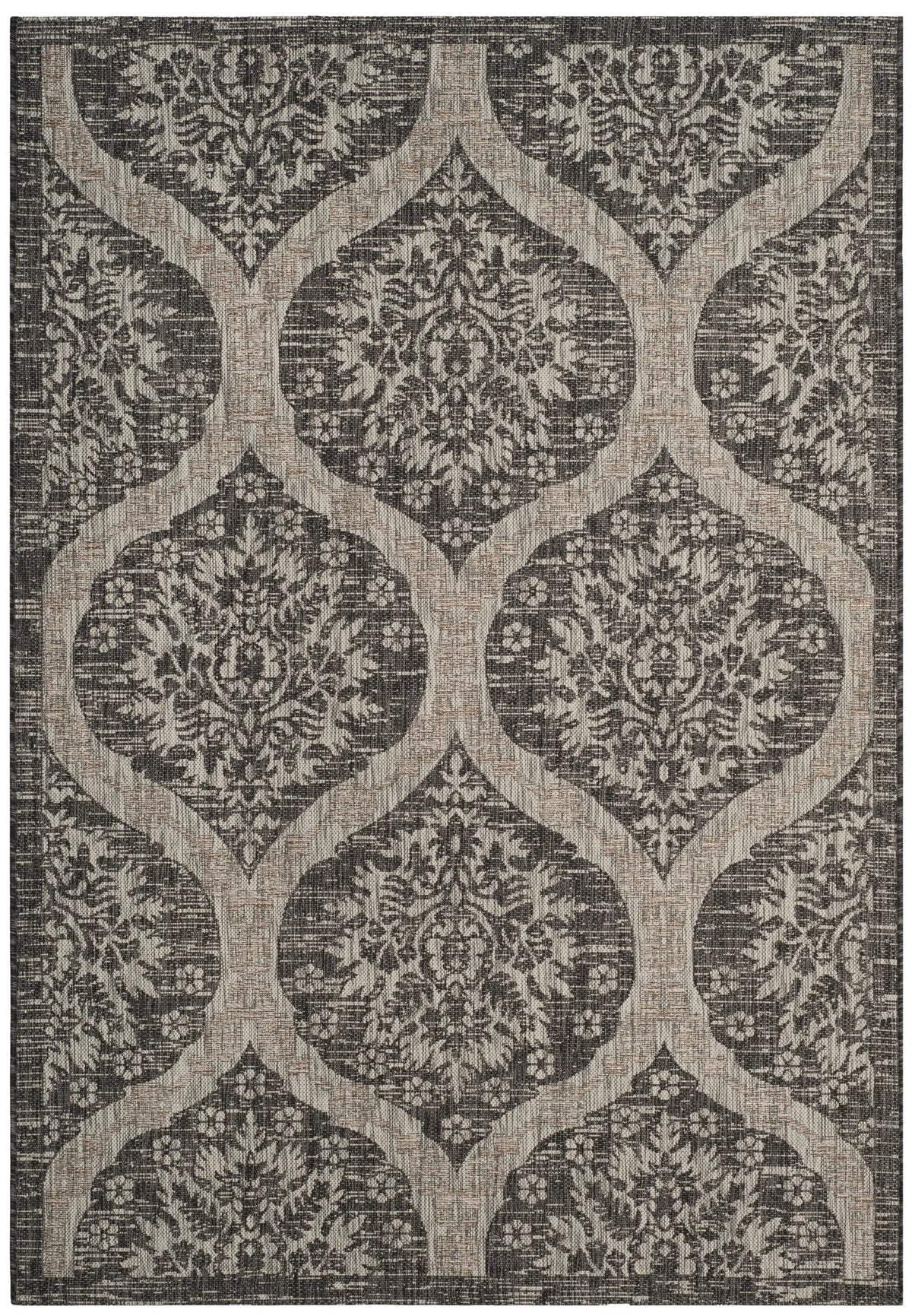 Safavieh Courtyard 5'-3" x 7'-7" Rug in Black / Grey
