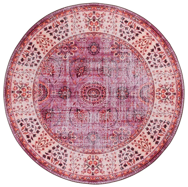 Safavieh Tucson 6'-0" x 6'-0" Rug in Fuchsia / Rust