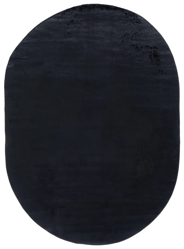 Safavieh Faux Rabbit Fur 5'-0" x 7'-0" Rug in Black