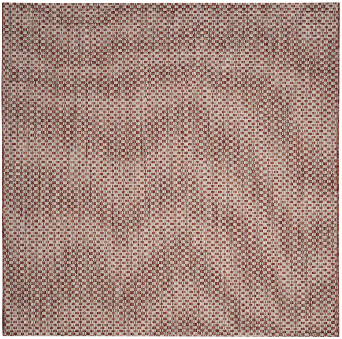 Safavieh Courtyard 6'-7" x 6'-7" Rug in Rust / Light Grey