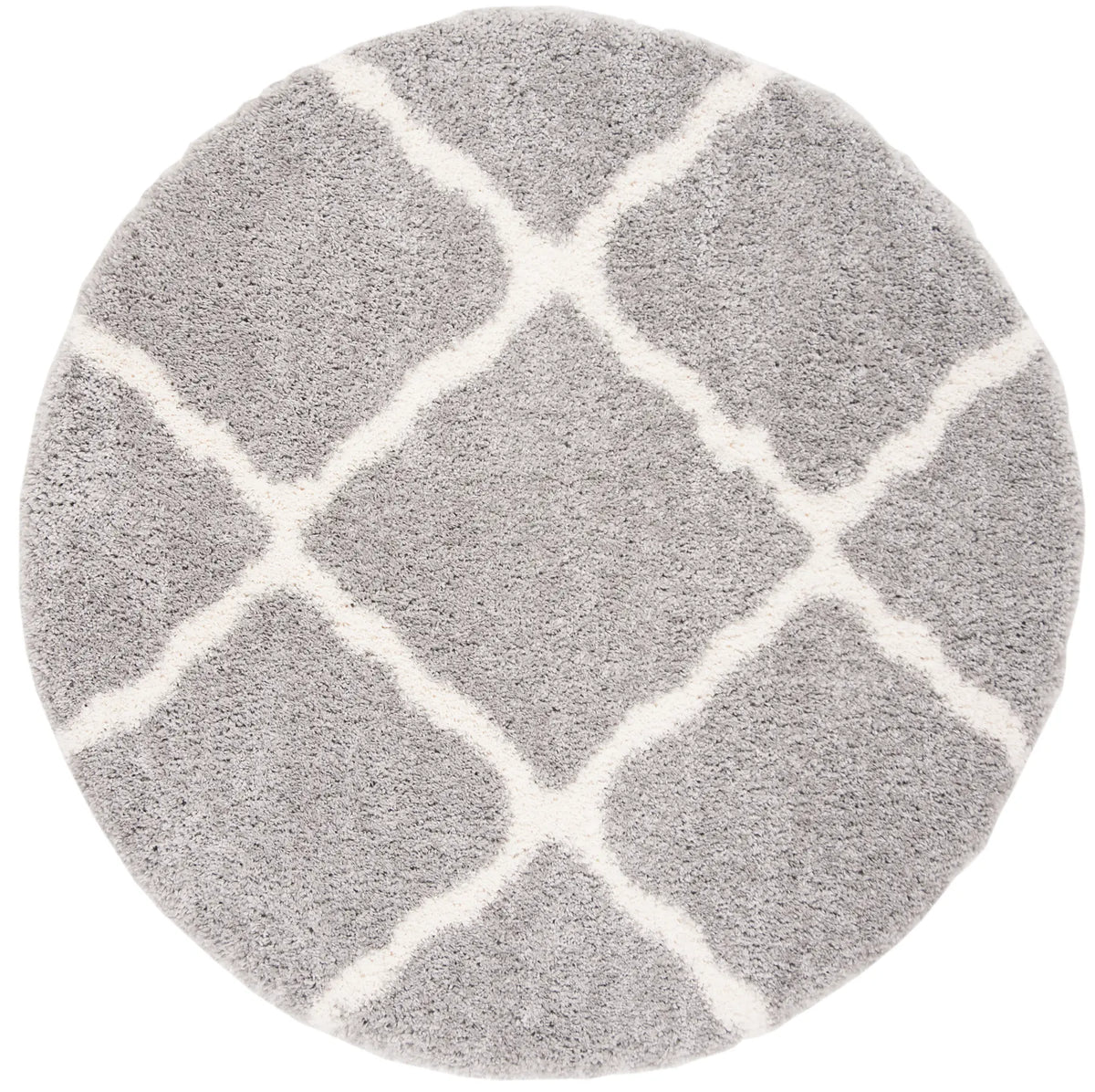 Safavieh Fontana Shag 800 5'-3" x 5'-3" Rug in Grey / Cream