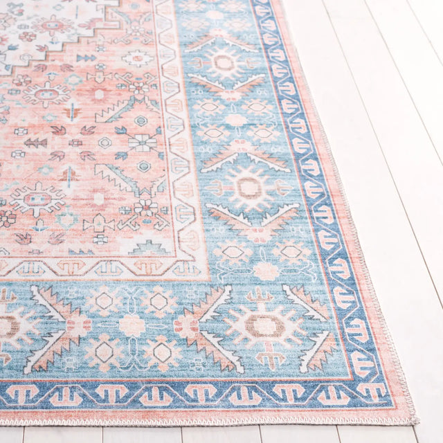 Safavieh Arizona 4'-0" x 6'-0" Rug in Rust / Aqua