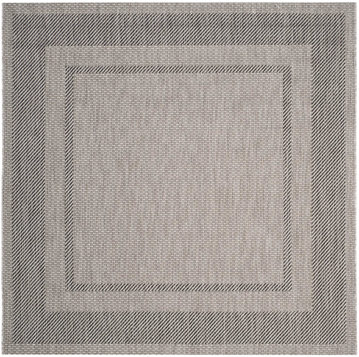 Safavieh Courtyard 6'-7" x 6'-7" Rug in Beige / Black